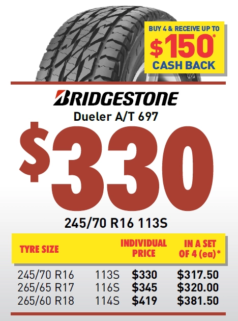 TYRE - BRIDGESTONE DUELER A/T 697