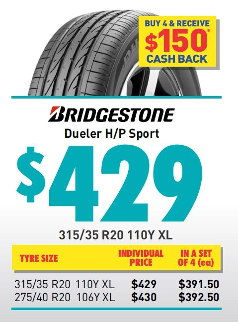 TYRE - BRIDGESTONE DUELER H/P SPORT