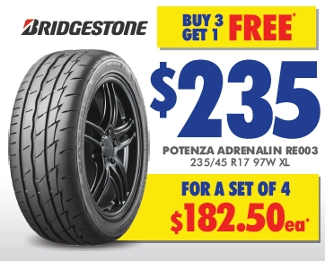 TYRE - BRIDGESTONE POTENZA ADRENALIN RE003