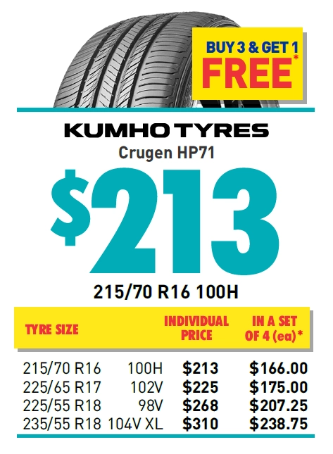 TYRE - KUMHO CRUGEN HP71