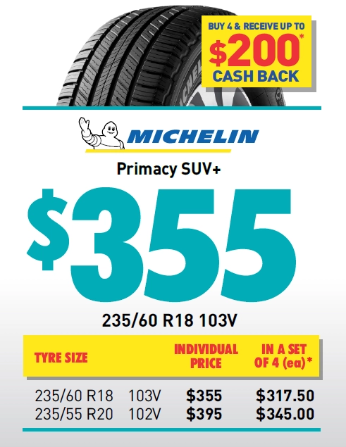 TYRE - MICHELIN PRIMACY SUV+