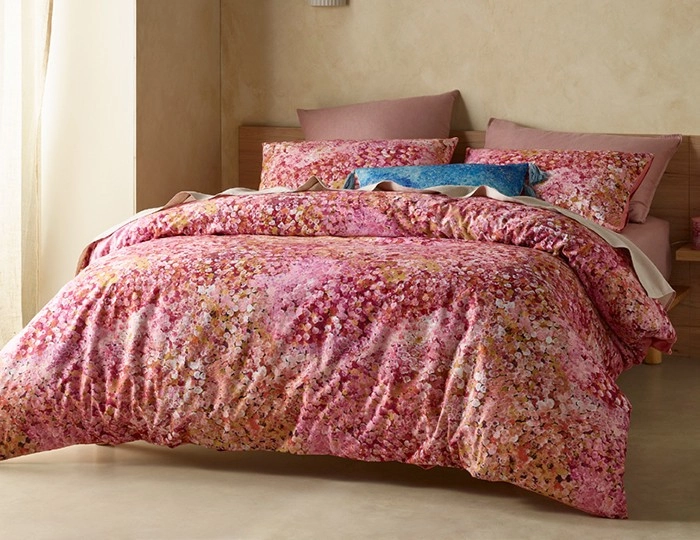 Art Series x Mrs Ngala Bush Plum Dreaming 1 Velvet Quilt Cover Set^