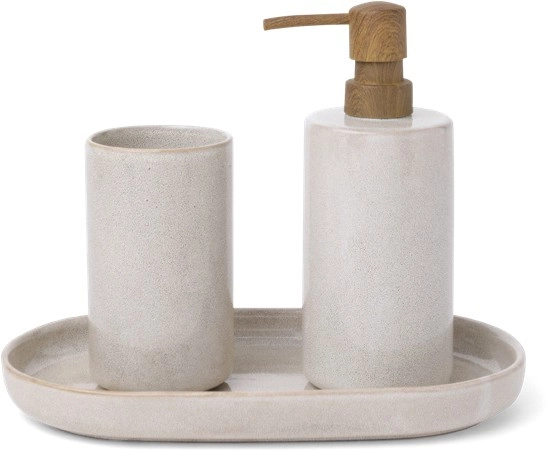 Australian House & Garden Pottery Bathroom Accessories in White and Sand