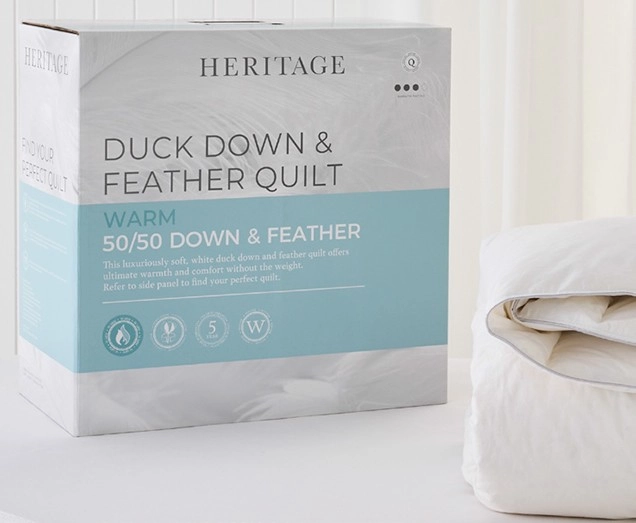 Heritage 50/50 Duck Down and Feather Quilt