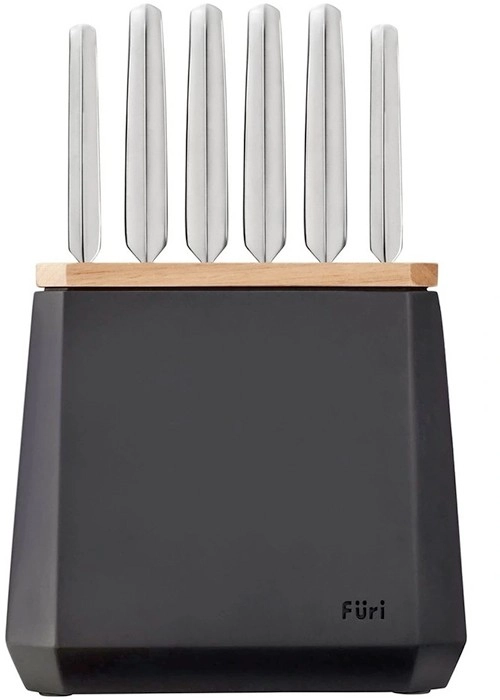 Furi 7pc Stone Knife Block Set in Midnight