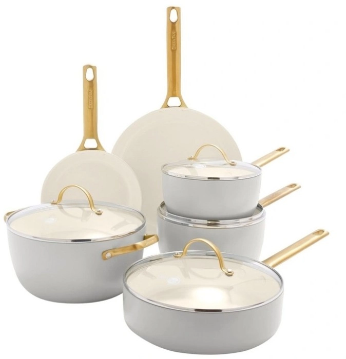 GreenPan 6pc Padova Cookware Set in Dove Grey