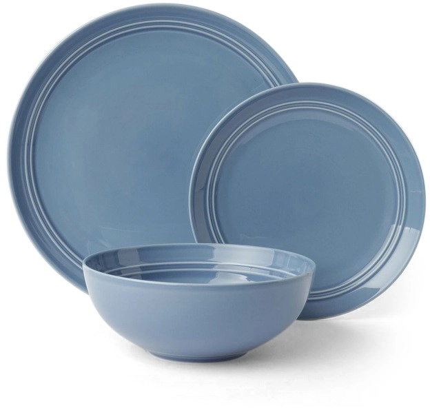 Heritage 12pc Avenue Dinner Set in Dusk Blue