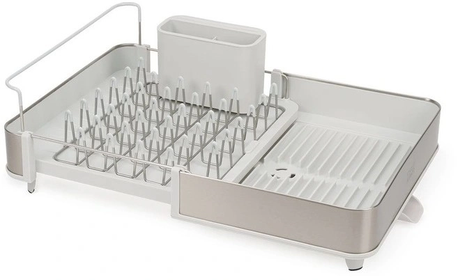 Joseph Joseph Extend Steel Dish Rack in Light Stone