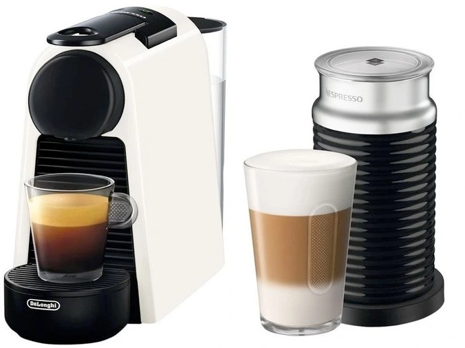 Nespresso by De’Longhi Essenza Mini & Milk# in White