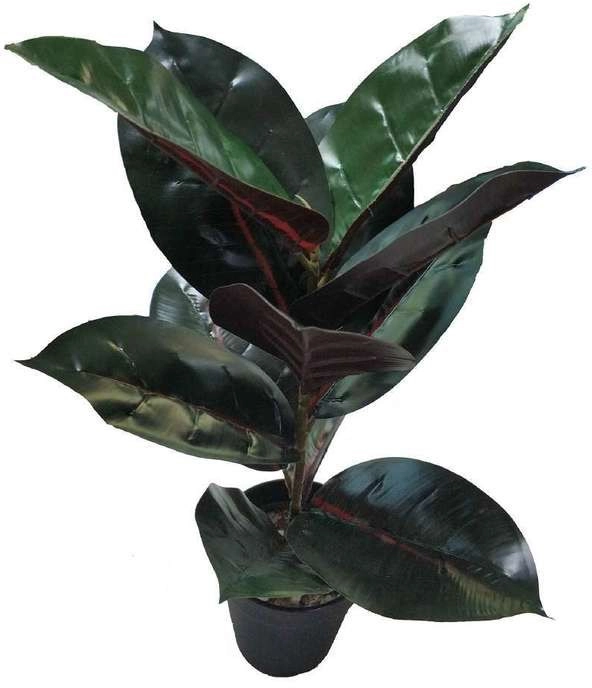 30% off Artificial Rubber Plant Green 45cm