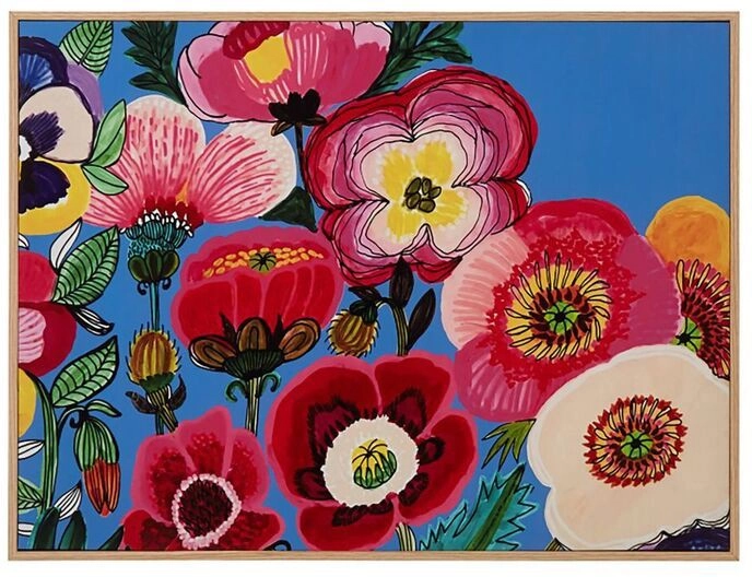 30% off NEW Kirsten Katz Pansie Poppies Canvas