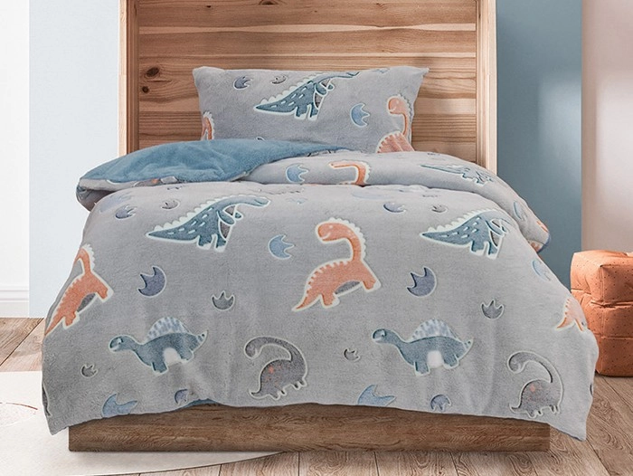 Kids House Teddy Glow in the Dark Stompy Quilt Cover Set