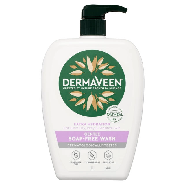 DermaVeen Extra Hydration Soap Free Wash 1 litre