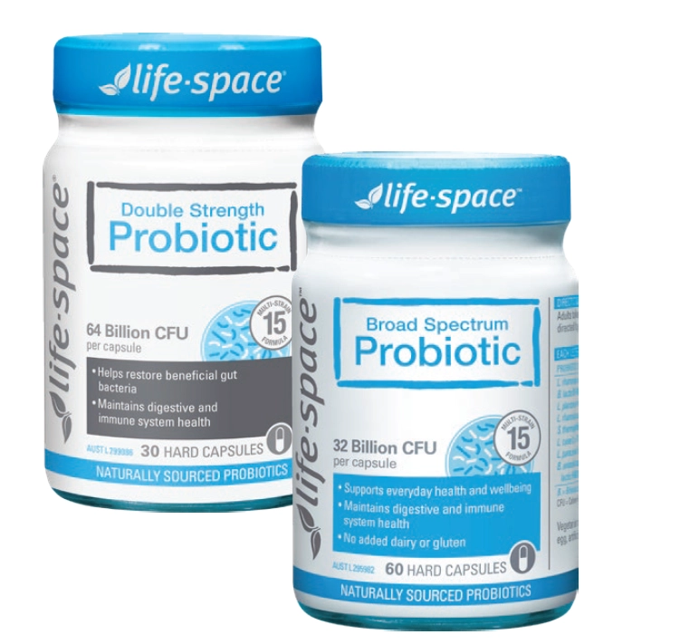 Life-Space Double Strength Probiotic 30 capsules or Broad Spectrum Probiotic 60 capsules