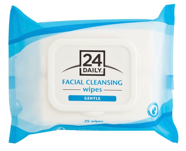 24 Daily Facial Cleansing Wipes Gentle 25 wipes