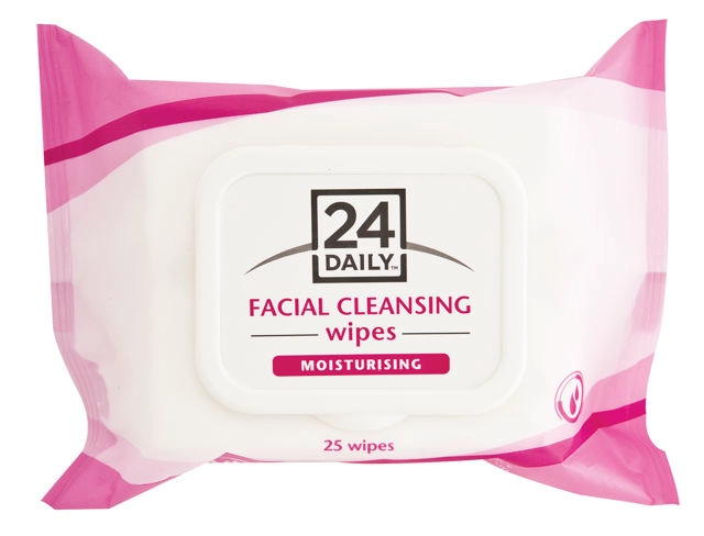 24 Daily Facial Cleansing Wipes Moisturising 25 wipes