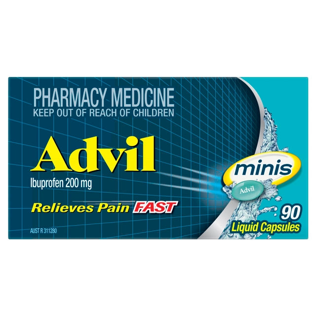 Advil Minis 200mg 90 liquid capsules