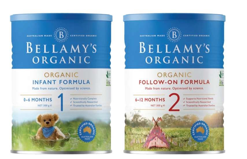 Bellamys Organic Step 1 or Step 2 Formula 900g