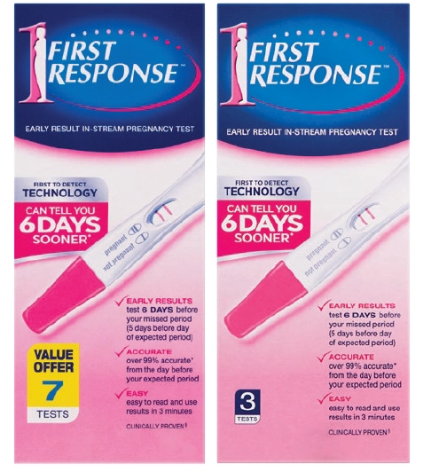 First Response Pregnancy Test 6 Plus 1 Instream Value Pack 1 or Early Result Test In-Stream 3 pack