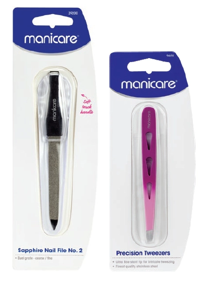 Manicare Sapphire Nail File No.2 - 1 pack or Manicare Precision Tweezers Pink 1 each