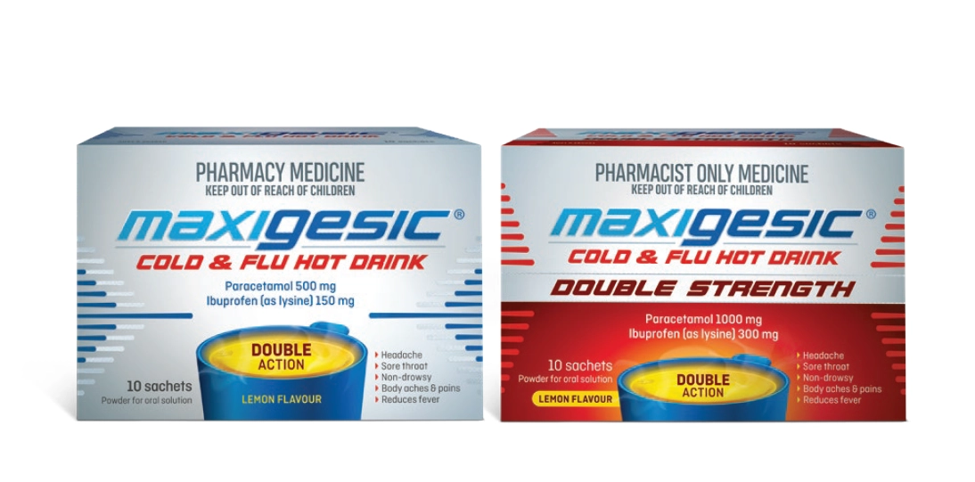 Maxigesic 500MG/150MG 10 Sachets or Double Strength 1000MG/300MG 10 Sachets