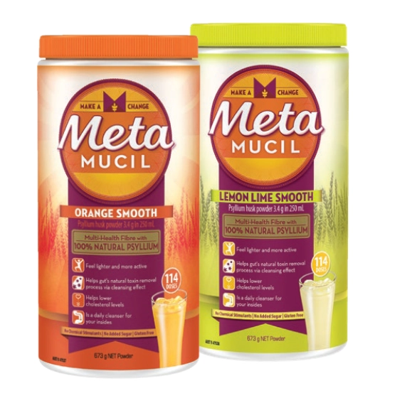 Metamucil Powder Smooth Orange or Lemon Lime 114 doses