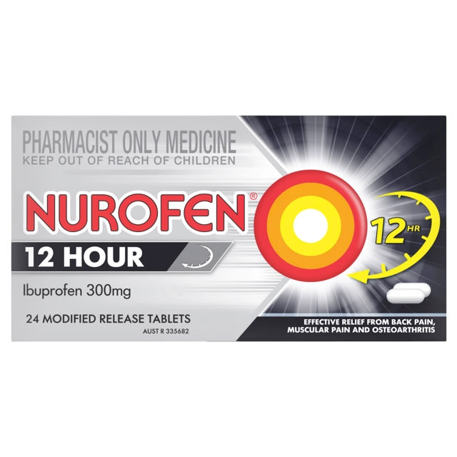 Nurofen 12 Hour Pain And Inflammation Relief 300mg Ibuprofen 24 tablets