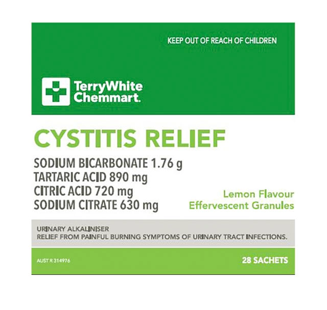 TerryWhite Chemmart Cystitis Relief 4g 28 sachets