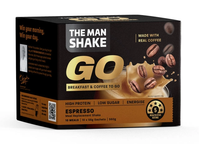 The Man Shake Go Espresso 56g - 10 pack