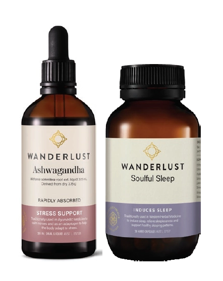 Wanderlust Ashwagandha 90ml or Soulful Sleep 30 capsules