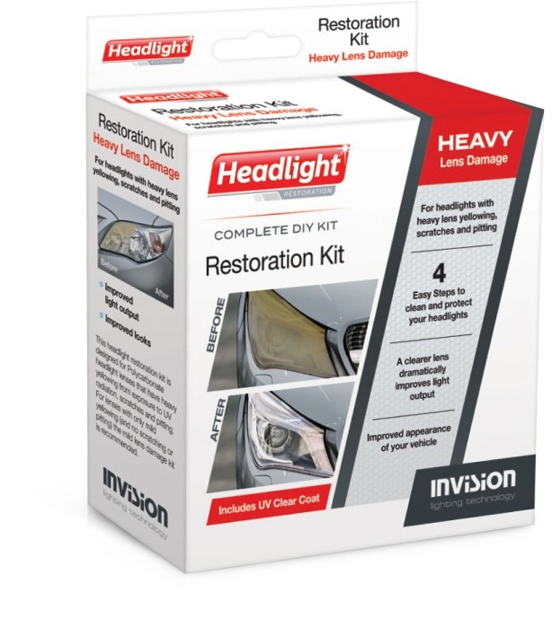 Headlight Restoration Kit Heavy Lens Damage