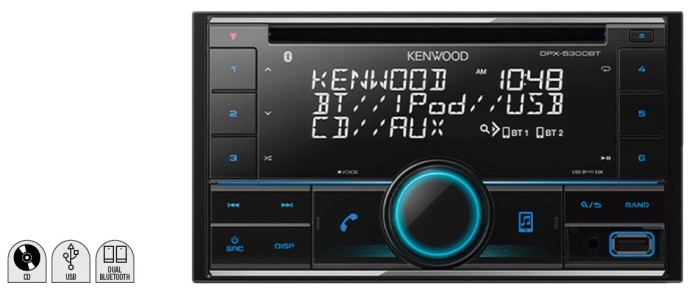 Kenwood 2DIN 200W CD Dual Bluetooth Receiver