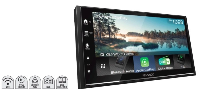 Kenwood 6.8” 200W AV Wireless Car Play A/Auto DAB+ REC