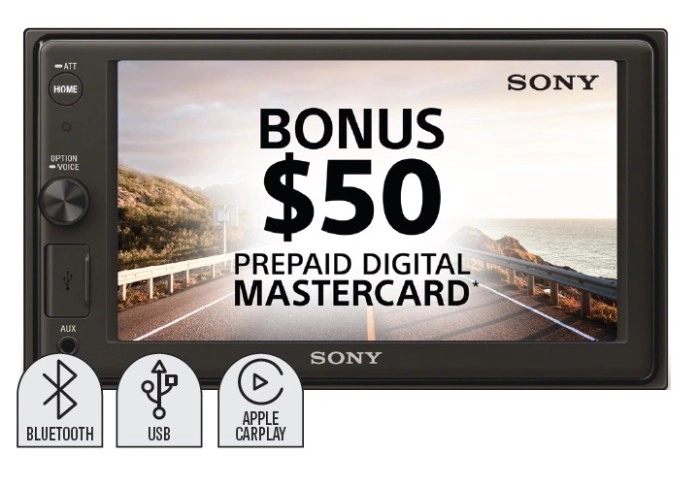 Sony 6.2” Receiver with Apple Carplay™