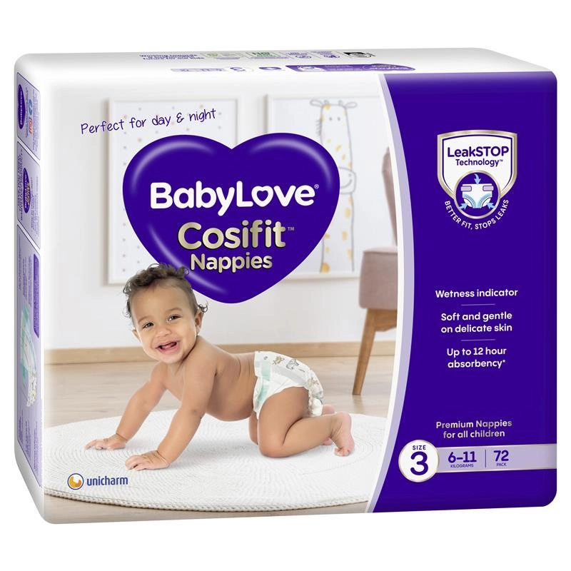 BabyLove Cosifit Nappies Size 3 72 Pack