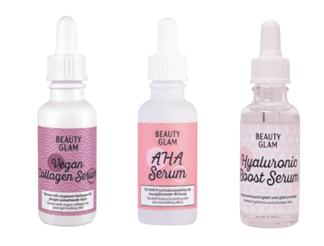 Beauty Glam Vegan Collagen, AHA or Hyaluronic Boost Serum 30ml