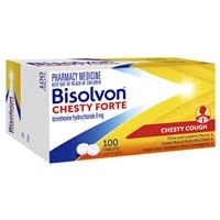 Bisolvon Chesty Forte Chesty Cough 100 Tablets