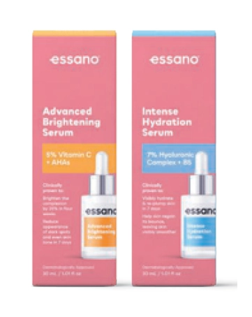 Essano Advanced Brightening or Intense Hydration Serum 30ml