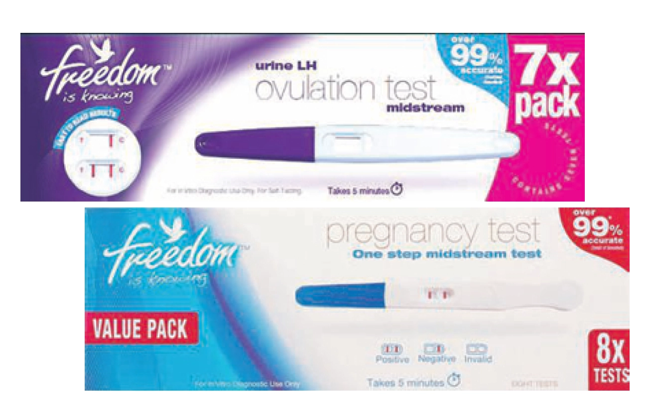 Freedom Urine LH Ovulation Test 7 Pack or Midstream Pregnancy Test 8 Pack