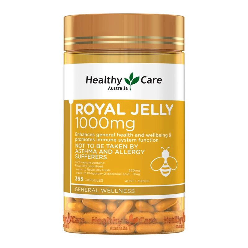 Healthy Care Royal Jelly 1000mg 365 Capsules