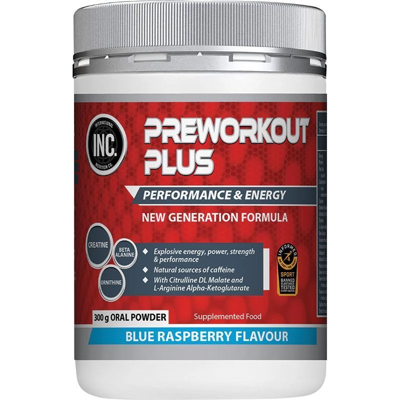 INC Preworkout Plus Blue Raspberry 300g