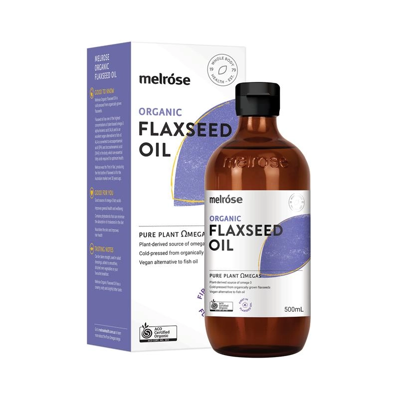 MELROSE ORGANIC FLAXSEED OIL 500mL