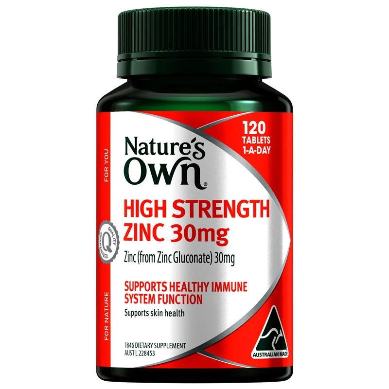 Nature’s Own High Strength Zinc 30mg 120 Tablets