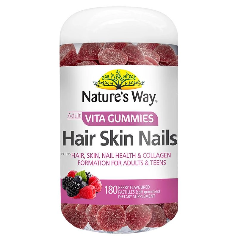 Nature’s Way Adult Vita Gummies Hair Skin Nails 180 Pastilles