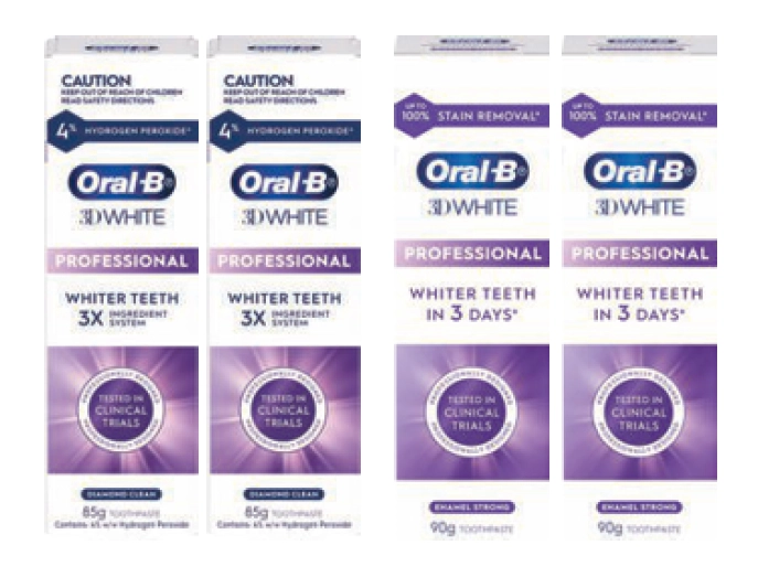 Oral-B 3D White Toothpaste Diamond Clean 85g or Enamel Strong 90g