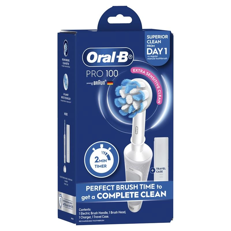 Oral-B Pro 100 Electric Toothbrush + Travel Case