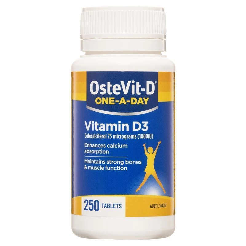 OsteVit-D One-A-Day Vitamin D3 – 1000IU Vitamin D3 to maintain Strong Bones & Healthy Immune System Function – 250 Tablets