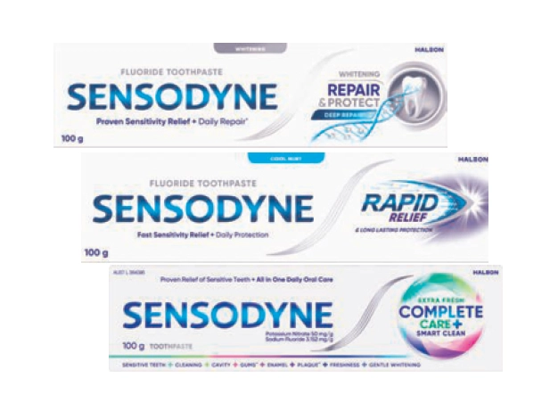 Sensodyne Toothpaste Repair & Protect, Rapid Relief or Complete Care 100g