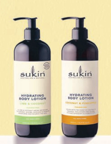 Sukin Hydrating Lime & Coconut or Coconut & Pineapple Body Lotion 500ml