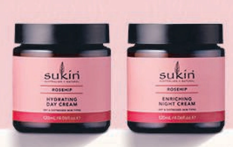 Sukin Rosehip Hydrating Day Cream or Enriching Night Cream 120ml